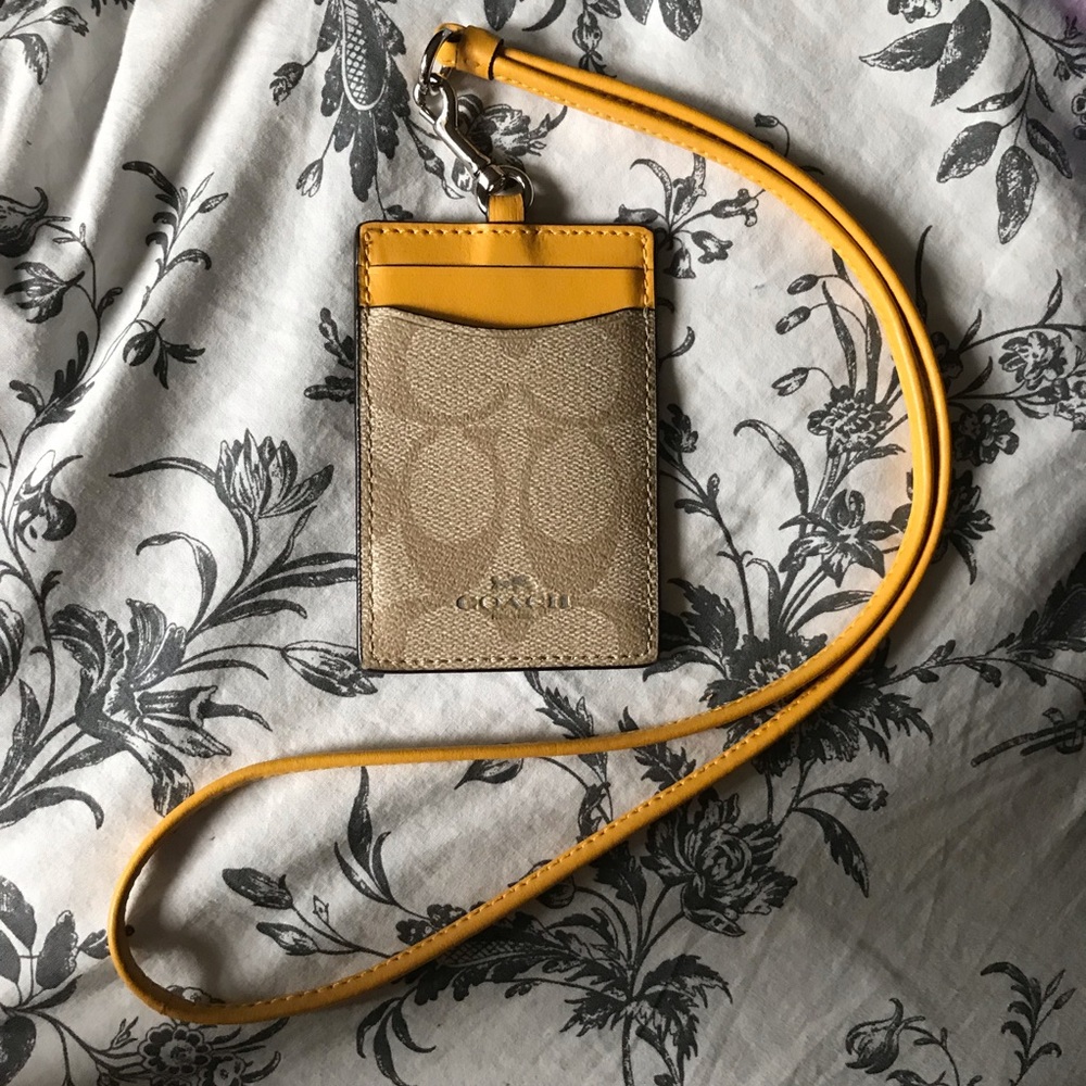 Coach wallet with lanyard